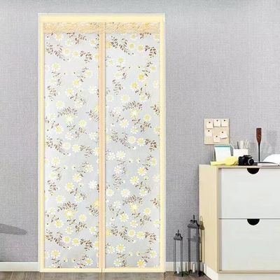 Printed Plastic Film Door Magnetic Anti Cold Foil Door 90x220cm